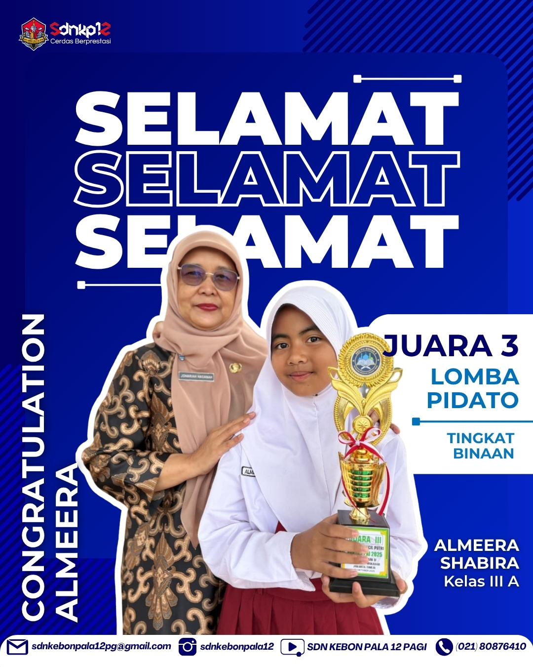 Juara 3 Lomba Pidato TK Binaan