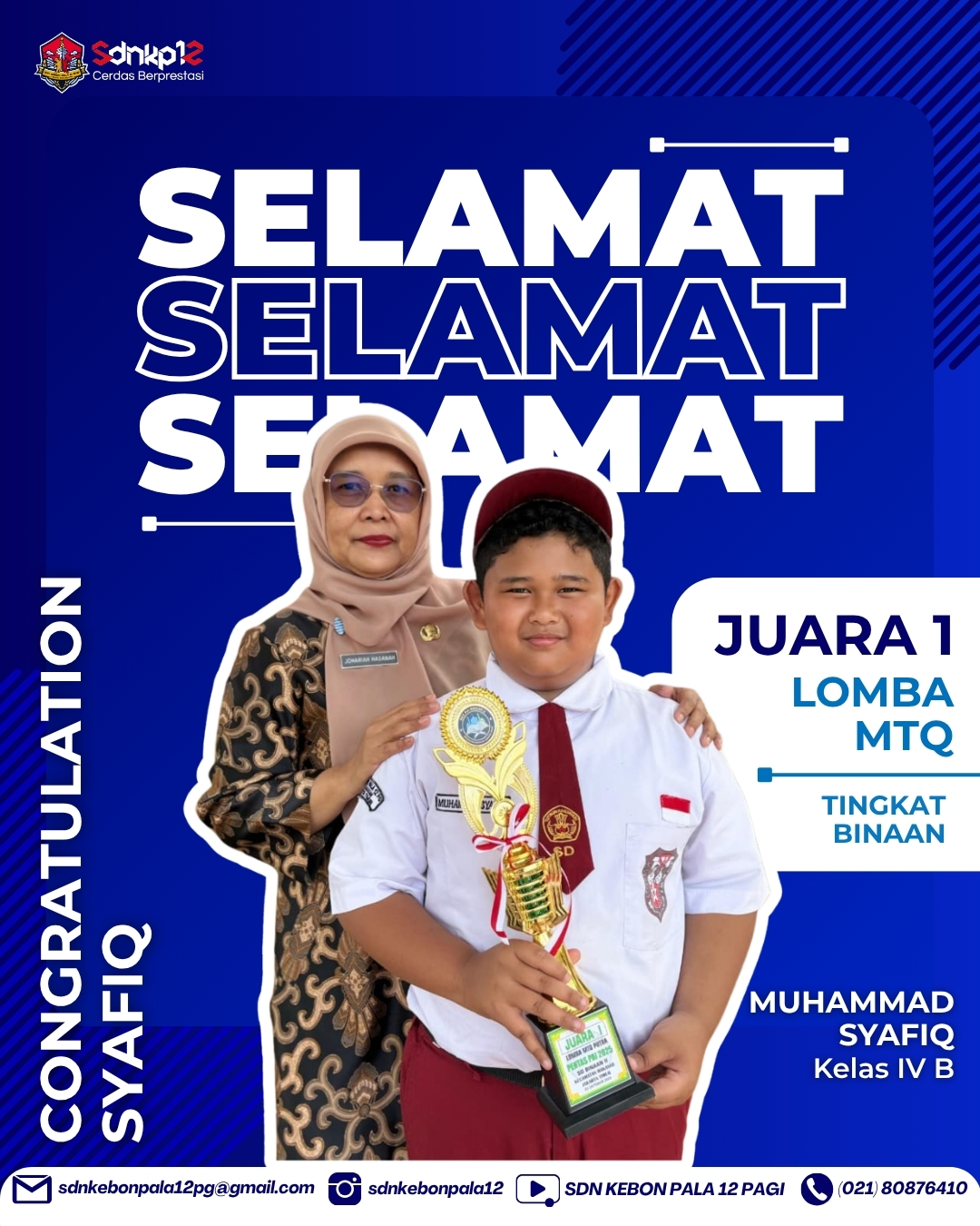 Juara 1 Lomba MTQ TK Binaan